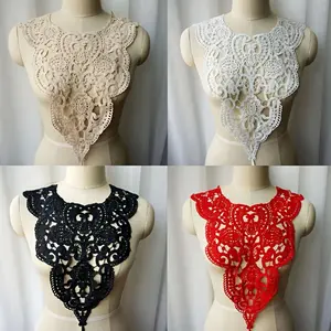 Venise Lace Embellishment 1pc - Embroidery Neckline Collar Sewing Applique Trims Flower Lace Fabric - Dress Supplies Scrapbooking