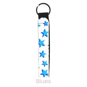 abbyrose Rockstar Wristlet Key Chain Blues