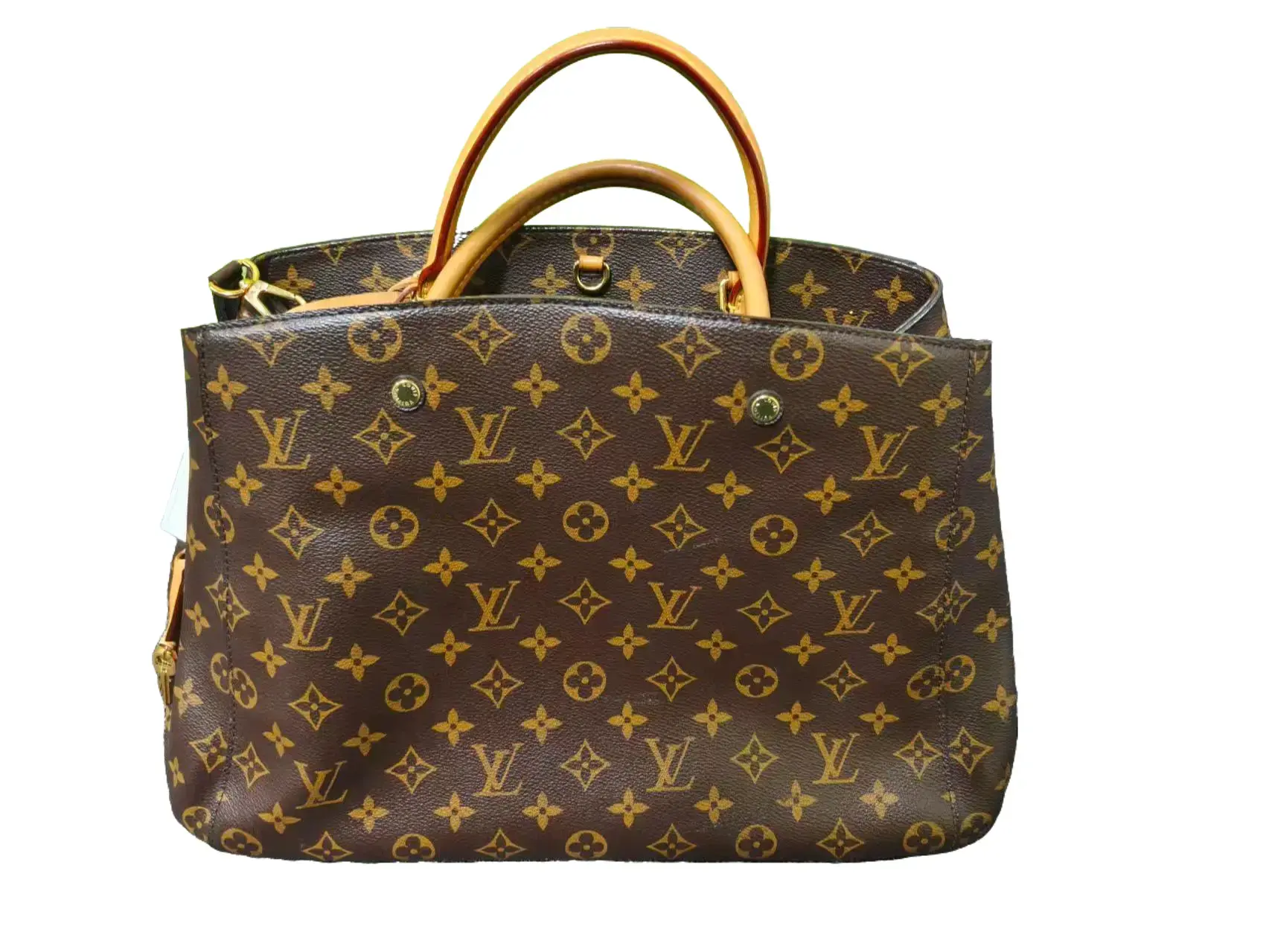 Pre-owned Louis Vuitton Montaigne Monogram Canvas Leather Shoulder Bag