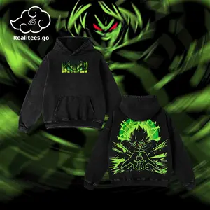 Retro Vintage Broly v2 Vintage Washed Oversized Shirt Anime Heavyweight Cotton T-Shirt for Anime Fans, unisex anime merch, streetwear lover graphic tee