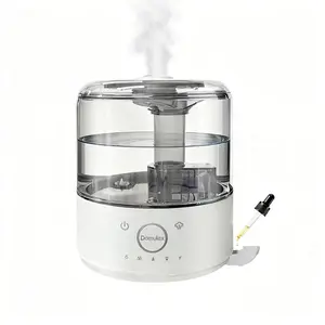 Ultrasonic Humidifier Cool Mist for Large Rooms, 3L Tank Top Fill Humidifier for Bedroom,Low noise  Allergy Relief, 12 Hour Runtime + Nightlight, Auto Shut-Off, Quiet, Carry Handle, Essential Oil Diffuser