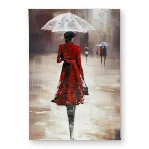 360 stand Soft Rain Scene Polyester Loop Door Mat, 17x24" Quiet Walk Indoor-Outdoor Textile Mat for Entryway & Home Decor (Model CODM1724B0ATH0), Art-Themed Doormats