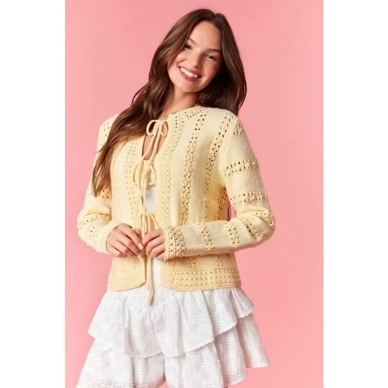 The Willow Cardigan in Butter Yellow