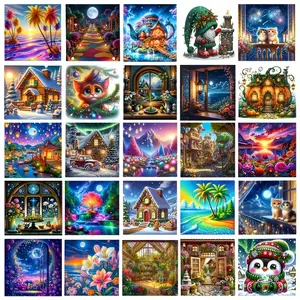 10pcs/20pcs/30pcs DIY Diamond Painting Kit, Animal & Character Patterns, Full Drill Art Set for Wall Decor, Beginner Friendly Gift, DIY Kits