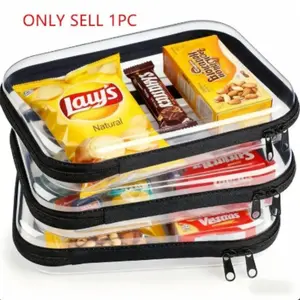 Pet Transparent Storage Box, Snack Clothing Cosmetics Toy Organizer, Zipper Hard Shell, Multi-Use Sorting Container, Durable Design