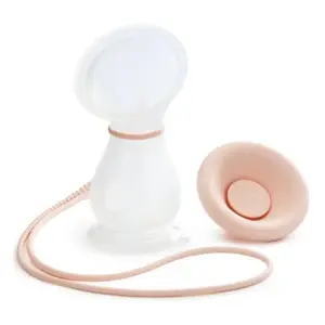 An Silicone Manual Breast Pump (1oz) - Essential Baby Accessory for Breastfeeding, Baby Bottle Friendly Soft Milk Pump for Lactating Mothers