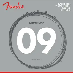 Fender 155L Classic Core Electric Guitar Strings, Vintage Nickel Ball End 9-42