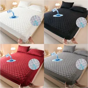 Waterproof Mattress Protector Set, Soft Breathable Bedding, Deep Pocket Design, Ideal for Bedroom Guest Room Apartment School