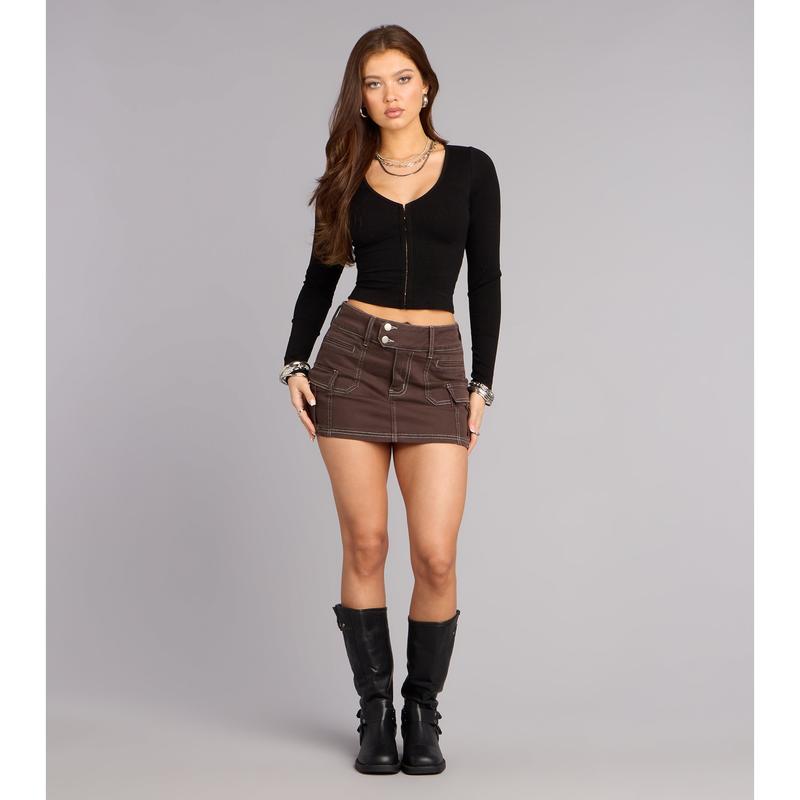 Second Look Obsession Long Sleeve Crop Top