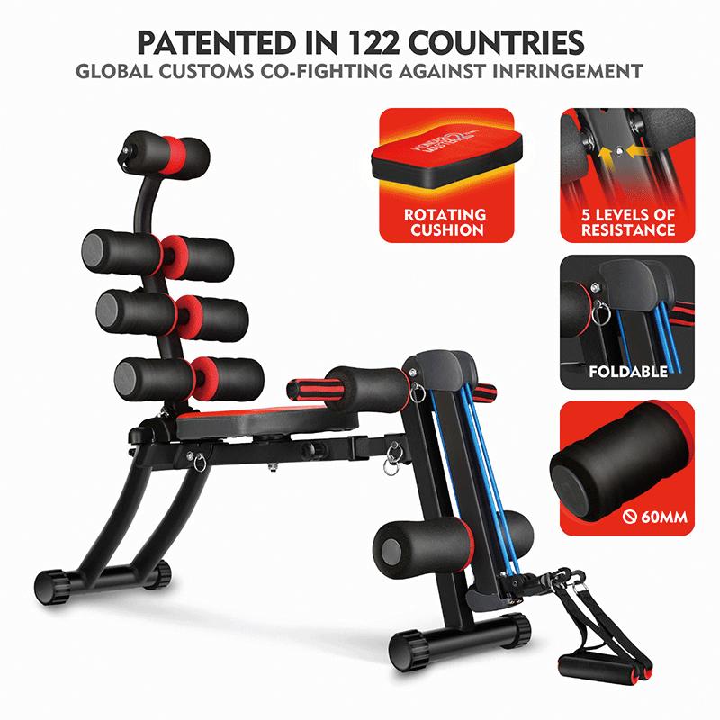 Magic BB 22 In 1 Ab Workout Equipment - Adjustable Ab Machine for Stomach Workout, Sit Up Exercise Equipment for Home Workouts, Abdominal Trainer & Ab Lounge Exercise Chair