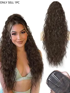 30 Inch Long Wavy Ponytail Extension, Synthetic Hair Extensions for Women, Natural Fluffy Hair Piece for Daily Use