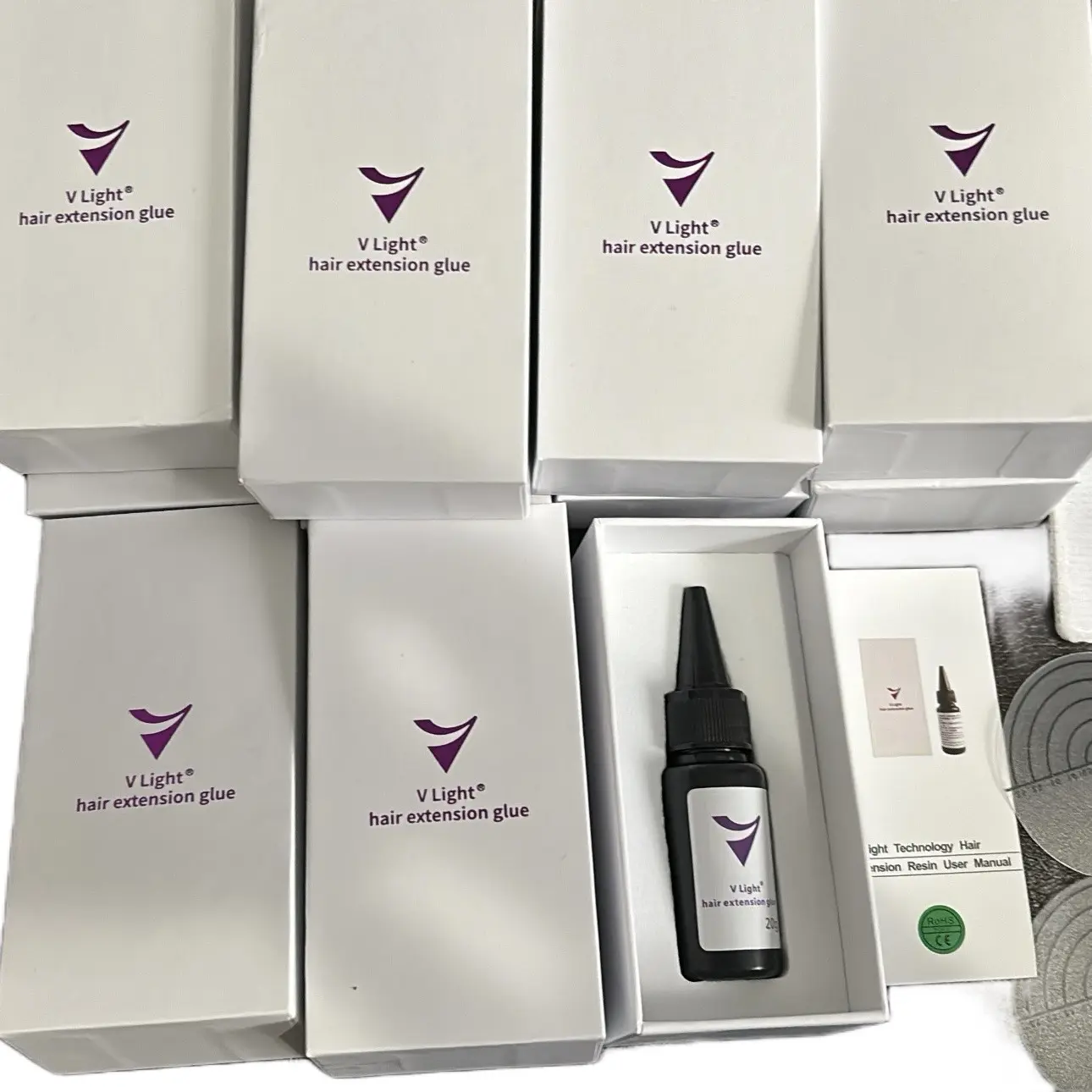 hair extensions with v- light glue techonoly hair extensions with v- light glue techonoly