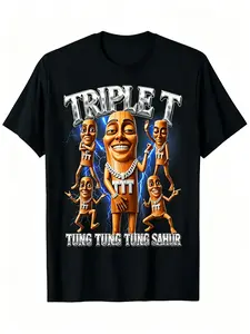 Tung Tung Tung Sahur Brainrot Meme Shirts Triple T T-Shirt Funny Graphic Tees