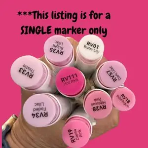 Ohuhu Red Violets Honolulu B Brush Tip Marker - Single Color RV111 Hot Pink Alcohol Marker for Artists with Dual, Fine Tips, Brush Tip Markers