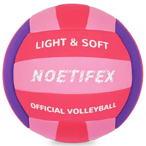 Soft Volleyball, Ultra Soft Fabric Safe Quiet Ball for Kids Youth Beginners, Ideal for Indoor Practice and Home Yard Training Games