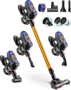 8 in 1Cordless Stick Vacuum ,MOYSOUL vacuum cleaner , Equipped with 32000pa powerful suction and high-performance brushless motor, With 6x3500mah battery, Suitable for carpets and floors.