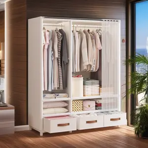 “A budget closet makeover  This Japanese-style portable wardrobe is a total game-changer for small spaces! Closet organization, small apartment, Japanese style room storage