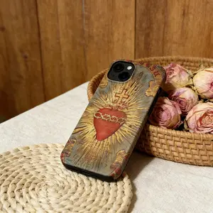 Sacred Heart iPhone case, vintage religious gothic art protective cover, compatible with iPhone 17/16/15/14/13/12/11/X/XS/XSMAX/XR/7P/8P, holiday gift, Tpu, Accessories, Smartphone