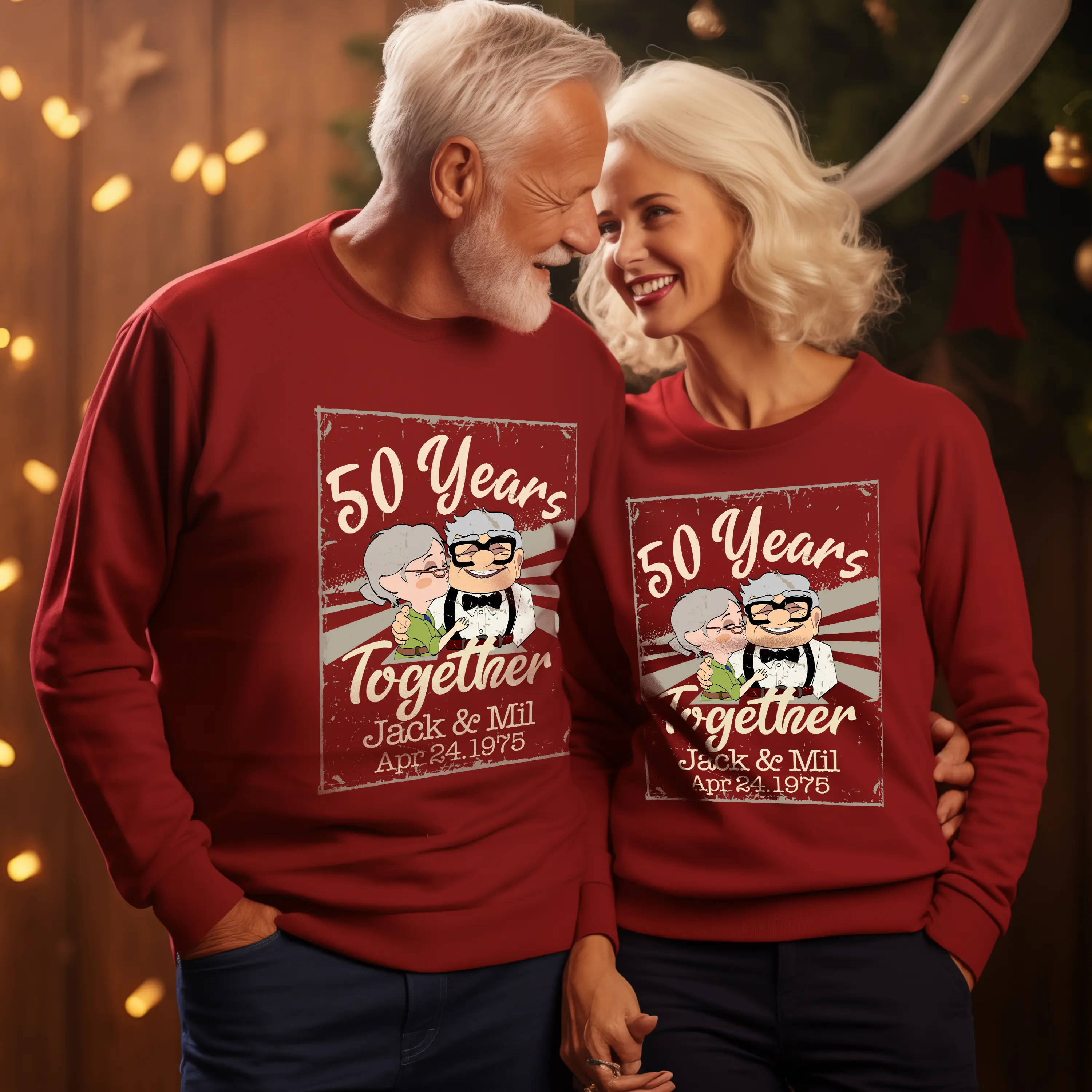 Up Movie Hoodies & Sweaters, Anniversary Shirts, Up Movie Couple Shirt,  Custom Anniversary Matching Shirts, Carl and Ellie 10, 20, 30, 40, 50 etc. Years Together,  His and Hers Up Honeymoon Vacation Gifts