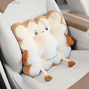 Cartoon Toast Design Car Seat and Back Cushion | Soft Comfortable Anti-Fatigue Washable Car Seat Pad, Universal Fit for Most Vehicles