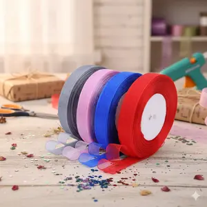 Eco-Friendly Ribbon Gift Wrap Set: DIY Craft Ribbon for Wall Decor, Party Supplies, Wedding & Christmas Gift Wrapping. Study Notes Marker, Art Craft Materials, Decorative Ribbon Kit for Dorm Room, Sisterhood Workshops, Creative Handmade Projects.