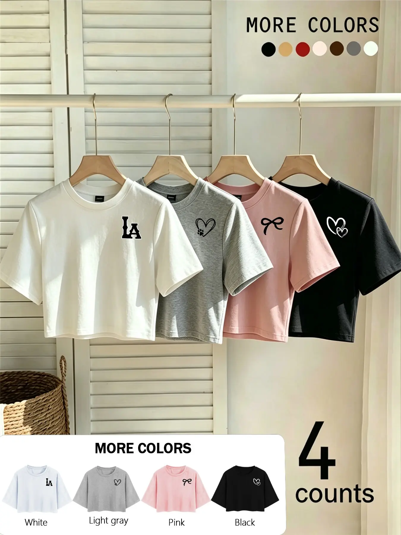 4-Piece Set, Casual Classic Round Neck Short Sleeve Tops, Skull Arm Design, Bull Head Print, Soft Fabric, Summer Wear, Gift Idea