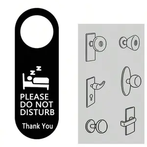 Do Not Disturb Door Hanger Sign, Welcome Knock Sign, PVC Plastic, Suitable for Home Office Hotel Bathroom Bedroom Consulting Therapy Clinic, Signage