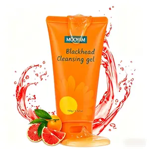 Orange exfoliating scrub gel, vitamin C moisturizing facial and body scrub gel, deep cleansing and moisturizing exfoliating product, gentle daily skincare.