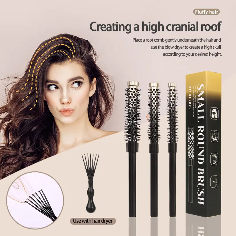 Mini Hair Curling Iron Roller Set, Aluminum Tube Heat Resistant, Nylon Teeth, High Temperature Wave Curler, Gift Pack