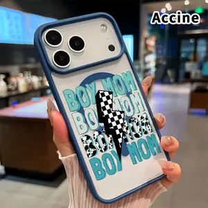 Magnetic Phone Case Compatible with iPhone 17 Pro Max 16 Plus 15 14 13 12 11 Air E Boy Mom Vibe Clear Acrylic Back Drop Protection Pocket-Friendly Cellphone Cover Gift