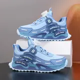 Four-Season Kids' Sports Shoes, PU Leather Upper, Breathable Lining, Eva Shock Absorption Sole, Ideal for Training, Running, Daily Wear, Sporty Shoes