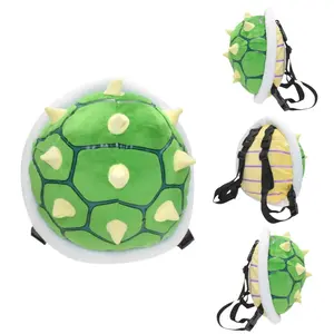 Green plush turtle backpack with detachable shell toy - lightweight ergonomic backpack for men and women, breathable backpack, cosplay costume, cute animal school gift