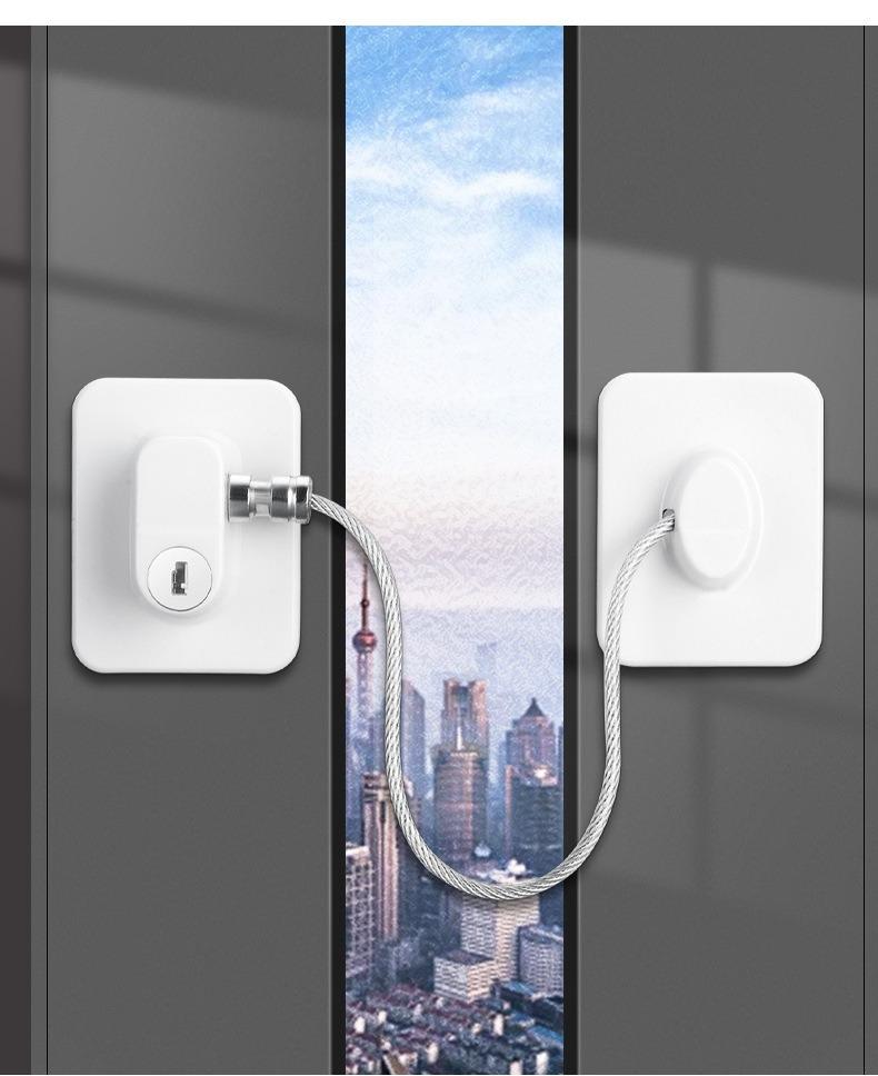 2PCS No-drill ice box lock, refrigerator lock, drawer lock, cabinet lock; multifunctional safety locks for children/babies; anti-theft protective locks