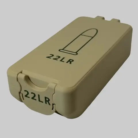 22LR Ammo Case 120 Rounds Compact Locking Storage for Range Days 3D Printed Durable Secure Closure Easy Access Transport