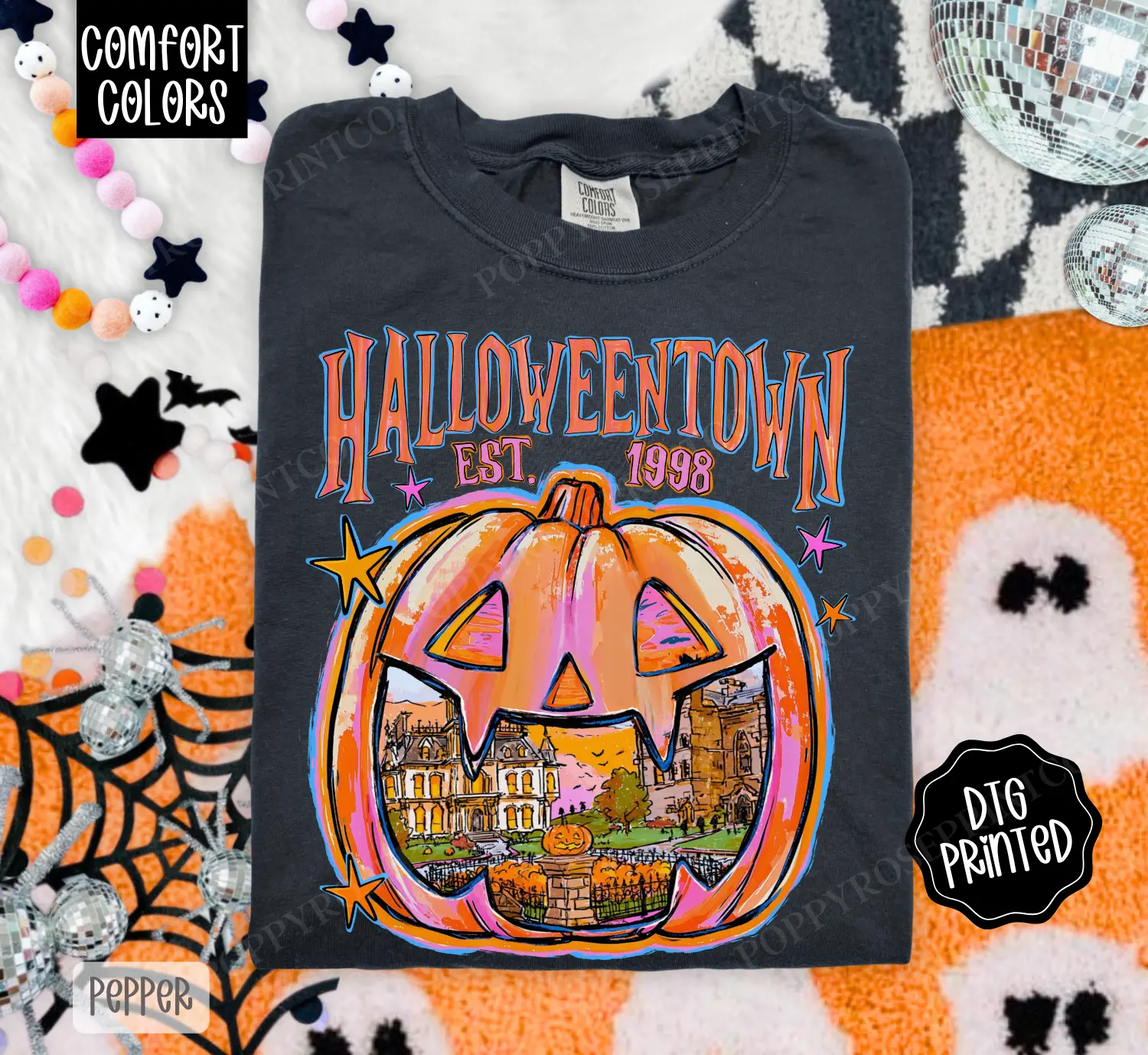 Halloweentown Comfort Colors Shirt, Trendy Women's Fall Tshirt, A Gift for Her