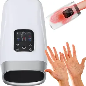 Wireless Hand Massager with Heating and Compression, Dual Modes, 2 Heat Levels, 4 Strength Settings, USB Charging, 2200mah Battery