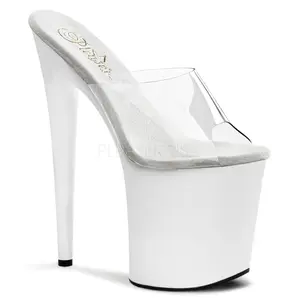 8 Inch Heel FLAMINGO-801 Clear-White