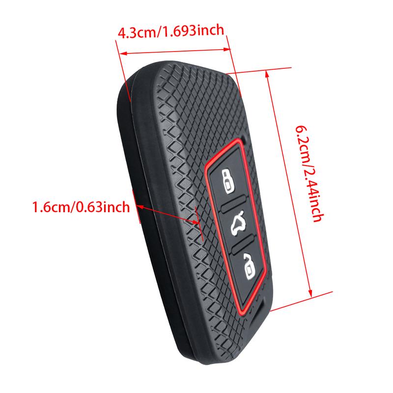 silicone car key case for VW Volkswagen Passat B8 Taos Polo Tiguan for Skoda Kodiaq Fabia Karoq Octavia Seat Ateca key cover