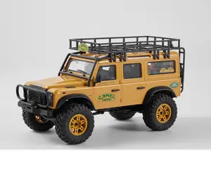 FMS 1:24  FCX24M LAND ROVER DEFENDER 110 RTR YELLOW, Land Rover Family, 2.4Ghz Off-Road RC Rock Crawler with Lighting Effects, Speed Switch and Accessory Packs, rc cars for Adults，