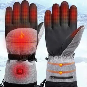 Heated Gloves, 1 Pair Rechargeable Five-finger Touch Screen Heated Gloves, Outdoor Cycling Gloves, Warm Gloves for Men & Women, Sports & Outdoor Accessories