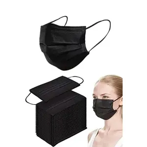 Black Medical Disposable 10 Piece Facemasks
