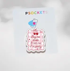 Coquette Kindle Grip Bookish Phone Grip Pink Cherry Magnetic Kobo Holder Kindle Accessories Bookish Merch Birthday Gift for Book Lover
