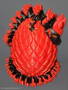 Dragon with Egg 3D Printed Desk Toy & Display Figure Multicolor Creative Dragon and Egg Toy for Boys & Girls Holiday Gift Desktop Decoration