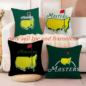 M-Masters Golf Printing Pillow Case Soft short plush cushion cover with festive Christmas print breathable fabric and an invisible zipper adds warm cozy holiday vibes perfect for winter home décor
