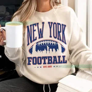 [Sale off up to 50%] New York Vintage Sweatshirt, New York Football Crewneck, NY Sweatshirt, New York Fan Gift, streetwear graphic tee