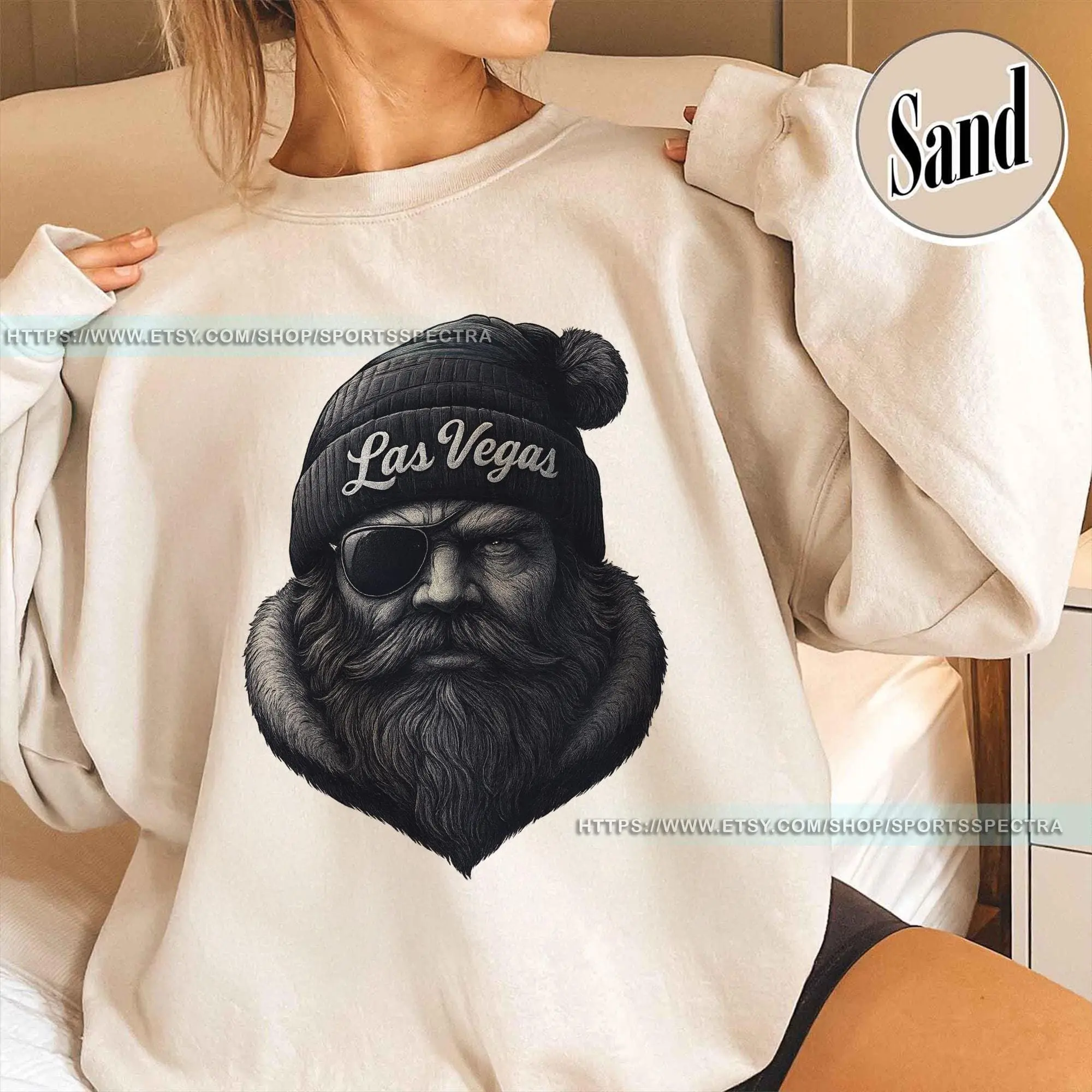 [Sale Up To 50%] Las Vegas Football Mascot Crewneck Sweatshirt, Retro Las Vegas Football Shirt, Las Vegas Football Christmas Fan Gift