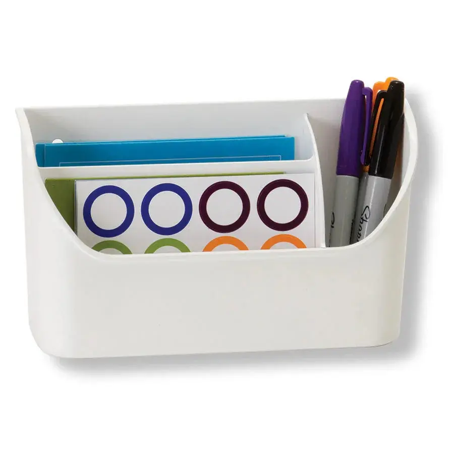 Officemate® Magnetic Desk Organizer (92550) - Compact, Durable Desk Tidy, Work Organizer with 3 Compartments, Built-in Pencil Cup, Magnetic Backing, Mountable to Walls for Home Office, Classroom Use, Office Accessories (Coupons Available)