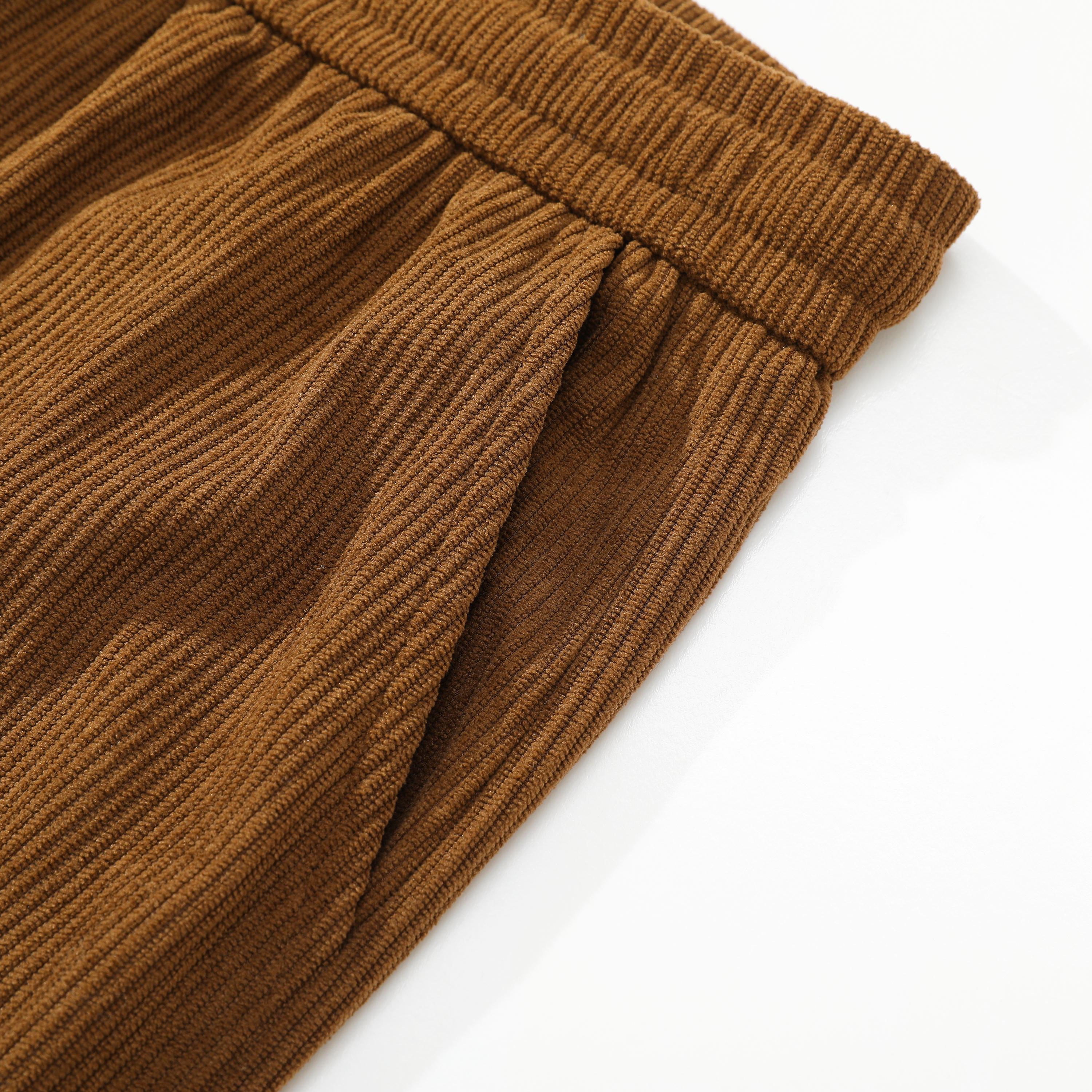 Men’s vintage corduroy casual pants, loose straight-leg long trousers, new for spring/autumn