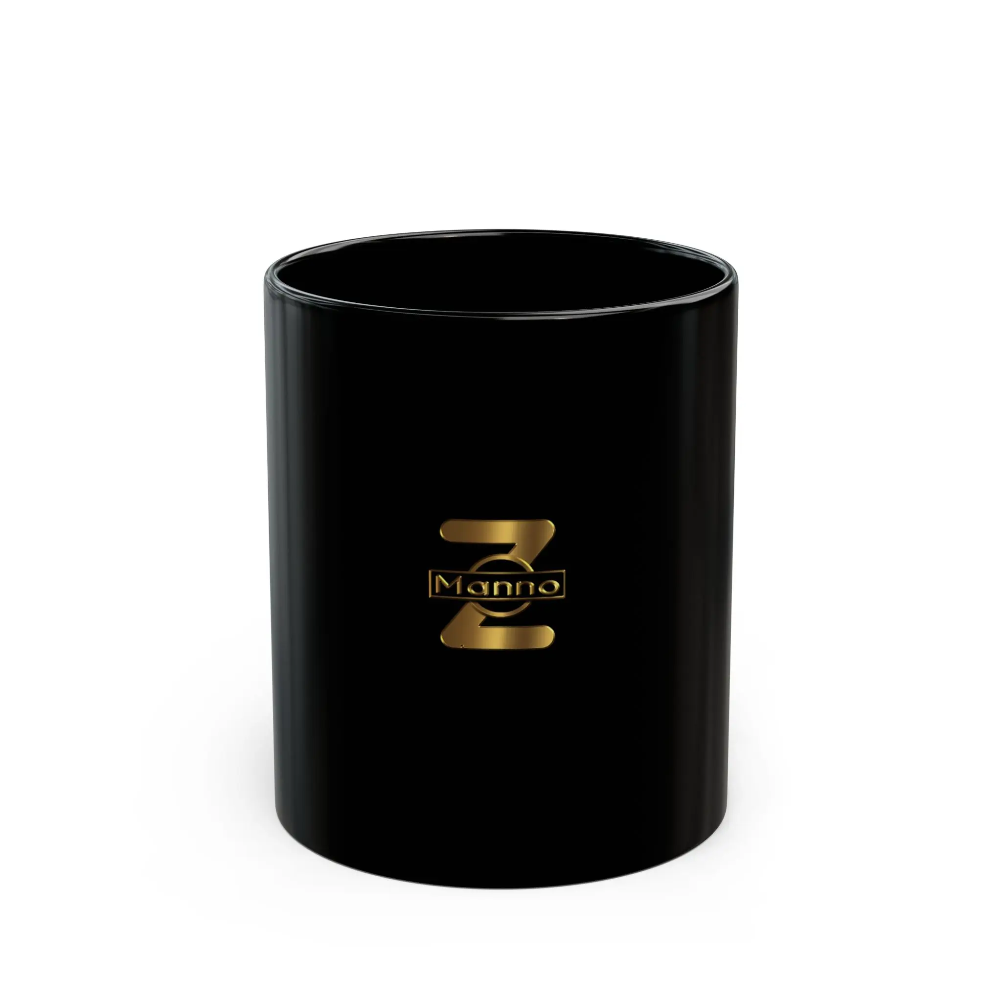 ZO MANNO Personalized Black Mug with Gold Logo - Perfect Gift for Coffee Lovers
