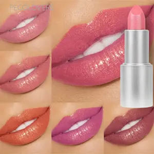1PC Shimmer Velvet Lipstick, Volumizing Glossy Finish, Metallic Pearl Formula with Long-Lasting Luster, Adult, Multi-Color Tone Pack, Ideal Gift for Women'S Festivals